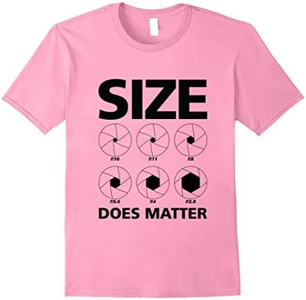 Mens Funny Photographer Tee: Size Does Matter T-Shirt XL Pink