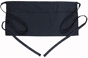 Server Aprons with 3 Pockets - Waist Apron, Waitress Apron for Women and Man, Half Apron