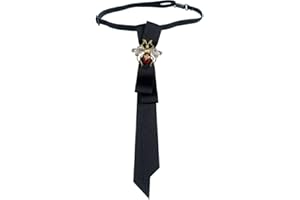 Women's Bow Tie, Retro Black Necktie Bow Tie with Rhinestone,Uniform Shirt Neck Ties Collar Brooches Ties for Business Party