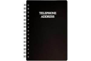 NOKINGO Telephone Address & Birthday Book with Tabs, Address Log Book for Contacts, with Phone Numbers, Addresses, Birthday & Password. Alphabetical A-Z Organizer, Black, 3.5x5.25 inch