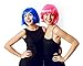 Sterling James Co. 6 Pack Party Wigs - Mardi Gras Neon Colorful Wig Pack - Bachelorette Party Favors, Supplies, and Decorations