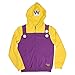 Nintendo Men's Wario Adult Costume Hoodie, Purple/Yellow, Large