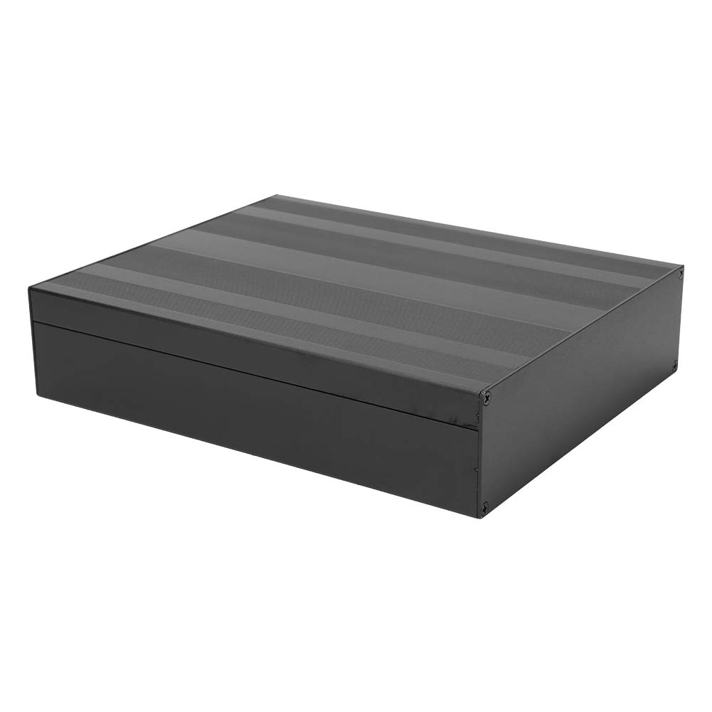 Aluminum Enclosure Box, Matte Black Aluminum Project Box Aluminum Cooling Case Enclosure Project Box for Electronic Circuits 50x178x220mm