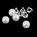 Beautiful Bead 100 pcs DIY Accessories Set Rivets+6mm Faux Pearls Ivory