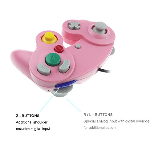 image for Poulep 2 Packs Classic Wired Gamepad Controllers for Wii Game Cube Gam