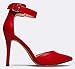 Breckelles Women Leatherette Open Toe Ankle Strap Single Band Stiletto Sandal