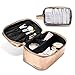 Cosmetic Bag & Clear Toiletry Bag Set, Morpilot Fashionable Portable Women Makeup Cosmetic Travel Bags with TSA Approved Toiletry Travel Bag Organizer for Packing Cosmetic Makeup Toiletry Accessories