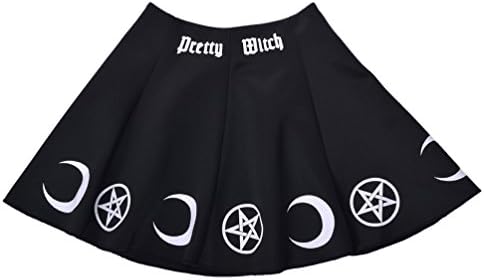 Focal18 Harajuku Witch Print Puffy Skirt High Waist Tutu Skirt Mini Dress Underskirt