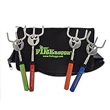 Firebuggz Reach N Roll Campfire Roaster Marshmallow Hot Dog Hiking Four Pack with Bag