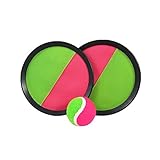 Toy CubbyVelcro ball Paddle Catch and Toss Game Set- 7” Handheld Stick Disc - 1 Set