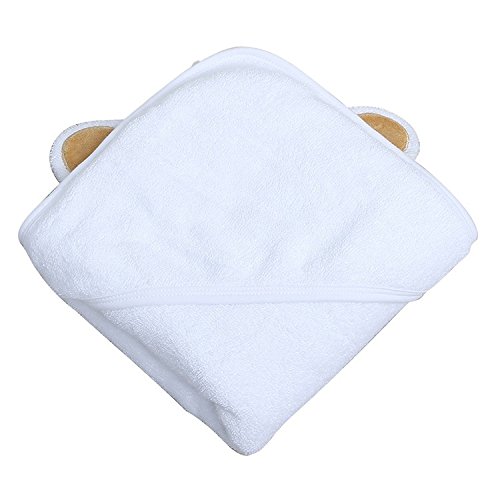 Baby Hooded Towel Washcloth White Crib Pampers Swaddlers Wrap Blanket for Newborn infant Toddler Kids Girl Boy|Bathtub Bubble Outfit Suit Set|Hoodie Shower Swaddle Set for Travel,beach,Swim Nursery