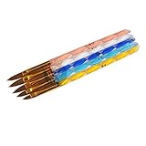 WAWO 5pcs Acrylic Nail Art UV Gel Carving Pen Brush Liquid Powder DIY No. 12.10.8.6.4