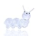 H&D Clear Crystal Caterpillar Collectible Figurine Mini Animal Statue