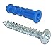Qualihome Ribbed Plastic Drywall Anchor Kit - Wall Anchors and Screws for Drywall Includes Anchors, & Screws, 1 Masonry Drill Bit - Mounting Tolls for Decor, Furniture, Shelving (10-12 x 1)