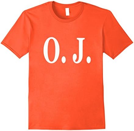 Mens Funny O.J. juice  Tee Shirt T-Shirt Large Orange