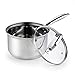 Cook N Home 2608 Lid 3-Quart Stainless Steel Saucepan, Silver