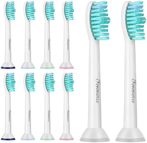 Replacement Toothbrush Heads - Standard Compatible with Philips Sonicare Electric Toothbrushes Sonic Brush Parts 10 Counts with Hygiene Caps for ProResults Platinum EasyClean DiamondClean and More