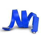 TYLT Band - Blue - Flat Silicone Dual-charging Apple/USB Car Charger