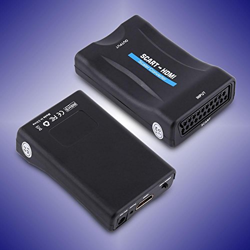 Pangding 720P 1080P Scart to HDMI Audio Video Converter Scalers Adapter with USB Cable