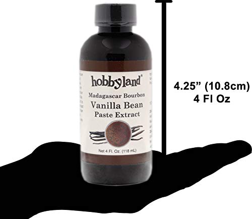 Hobbyland Madagascar Bourbon Vanilla Bean Paste Extract (4 Fl Oz) Medium Viscosity In-between Paste and Extract