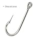 Goture Stainless Steel Fishing Hooks Long Shank Hooks Extra Strong for Saltwater Freshwater Size 6/0-12/0 10Pcs 11/0