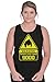 Brisco Brands Warning Power Level Over 9000 Funny Dragon Ball Z Vegeta Tank Top Shirt, Black, X-Large