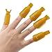 Susenstone®10PC Plastic Nail Art Soak Off Cap Clip UV Gel Polish Remover Wrap Tool (Gold)