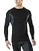 Tesla TM-MUD71-BKH_Large Men's Mesh-Side-Back Panel Long-Sleeved T-Shirt Compression Baselayer MUD71