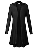 BIADANI Women Long Sleeve Classic Open Front Lightweight Duster Cardigan