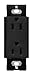 Lutron Claro 15 Amp Duplex Outlet, SCR-15-MN, Midnight