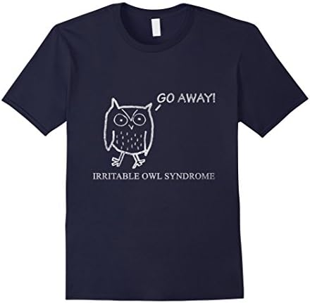 Men's Go Away! Irritable Owl Syndrome - T-Shirt - Mens &amp; Womens  XL Navy