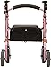 NOVA Medical Products Zoom Rollator Walker with 20” Seat Height, 20 Inch, Pink
