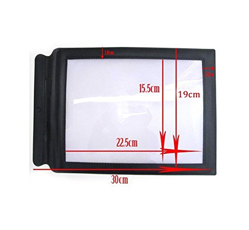 zinnor 3X A4 Sheet Full Page Reading Magnifier Large Magnifying Glass Reading Aid Lens Fresnel for Books Menus Newspapper Improve Elderly Poor Eyesight for The Eldly Gift