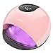 UV LED Nail Lamp for Gel - 72W LED Nail Dryer with AUTO Sensor & 4 Timer, UV Gel Curing Lamp for Polish Nails and Toe Nail Curing Light, for Salon & Home, Pink