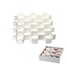 Onerbuy 8pcs DIY Honeycomb Closet Organizer Drawer Dividers Plastic Partition Cabinet Clapboard Storage Boxes for Underwear Socks Bras Ties Belts Scarves and Makeup(White)