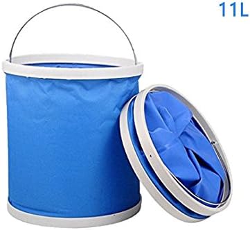 KK5 Water Bucket - 11L Collapsible Camping Water Barrel | Folding Portable Large Tub | Car Cleaning Wash Bucket Pail | For Outdoor Camping, Hiking, Fishing, Washing &amp; Gardening