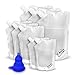 Porta Flasks Cruise Liquor Bag Kit Durable Reusable Flask Kit (3 x 32 Oz. 3 x 16 Oz, 2 x 8 Oz)