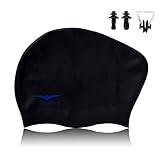 Extra Large Swim Cap For Long Hair,Thick Hair,Curly Hair&Short Hair,Swimming Caps For Women And Men With Ear Plug And Nose Clip