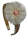 Beauty and the Beast Inspired Sparkling Glitter Tulle Arch Headband with Pink Rose Center