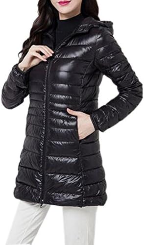 Youtobin Women's Winter Ultra-thin Down Jacket Long Plus Size Coat 6XL Black