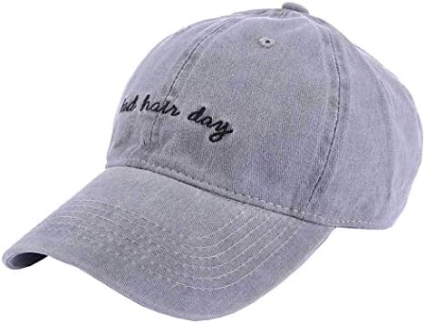 Bad Hair Day Dad Baseball Cap Embroidery Distressed Adjustable Vintage Hat