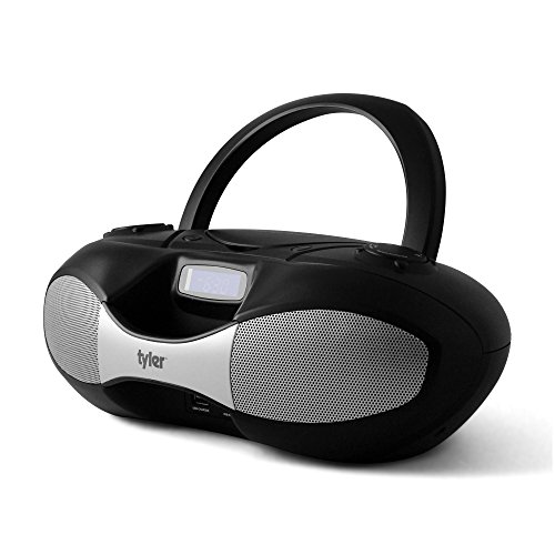 Tyler-Portable-Sport-Stereo-MP3CD-Boombox-Player-TAU104-BK-with-USB-Charging-Port-for-Phones-and-Tablets-USB-MP3-Input-FM-Radio-Black