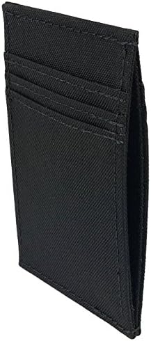 500D Invista Brand Cordura Nylon Minimalist Front Pocket Card Holder Wallet Handmade in California by Hold Supply Co. (Black)