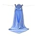 Baby Hooded Towel with Bear Ear- Soft and Thick 100% Cotton Bath Set for Girls, Boys, Infant ad Toddler, Good Choice for Baby Shower Gift (Blue)