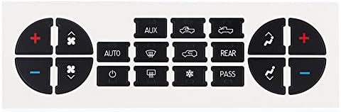 FISHBERG AC Button Repair Decals Stickers Kit for GM Vehicles - Easily Fix Your Faded Ruined A/C Controls (Black)