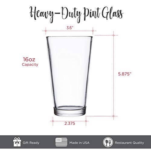 BadBananas - Gift For Male Nurses - Murse - Funny Nurse Gifts For Men - 16 oz Pint Beer Glass with Metallic Silver Ink