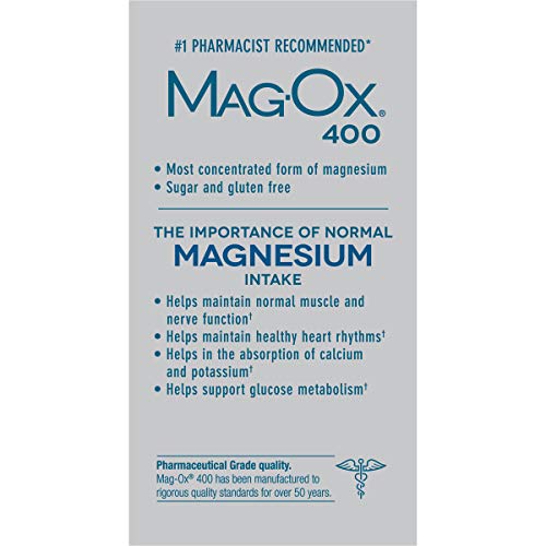 MAG-OX MAGNESIUM SUPPLEMENT, PHARMACEUTICAL GRADE MAGNESIUM OXIDE 483MG, MOST CONCENTRATED FORM OF MAGNESIUM, 120 TABLETS