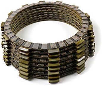 Clutch Disc Friction Plates Set 6pcs for Kawasaki KX80 98-00 KX85 01-16 KX100 KX85-II 08-15 KX100 98-16 KMX125 86-87