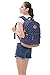 Unisex Packable Lightweight Canvas College Backpacks Travel Hiking Laptop Backpack Rucksack Schoolbags School Book bag Daypack (Navy Blue Polka Dot)