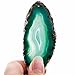 SUNYIK Top Drilled Agate Quartz Slice,Irregular Shapes,Green-1,Pack of 10